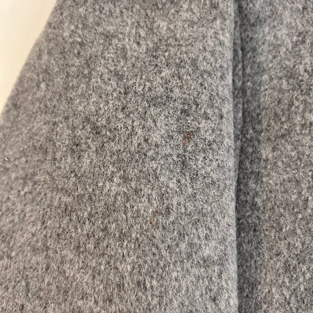 J. Crew Wool Cashmere Peacoat Gray PLUS Beanie Faux Fur Pom Basket Weave Cap - Picture 9 of 16